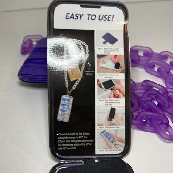 Brand New Save the Girls Clip & Go Purple Phone Crossbody - Picture 10 of 13